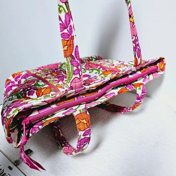Vera Bradley 3pc tote, wallet & change purse pink floral - Picture 5 of 13